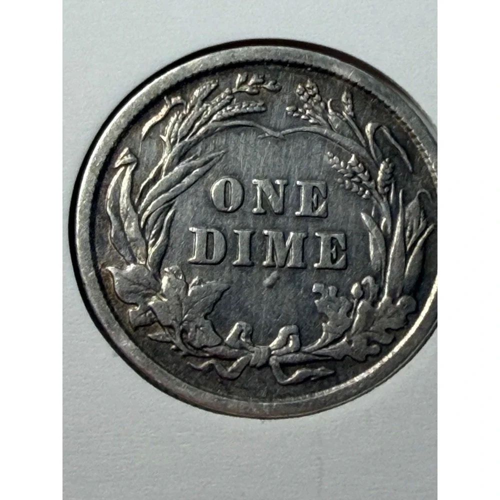 1902 Barber Dime US Silver Coin 10C United States Liberty Head Ten Cents